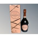 A bottle of Laurent-Perrier Cuvee Rosé champagne in box, 750ml.