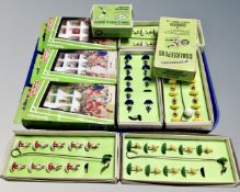 A tray of nine various Subbuteo boxed football teams together with a further throw-in figure (10)