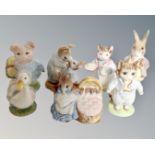 Five Royal Albert Beatrix Potter figures including Little Pig Robinson, Hunca Munca, Mr.