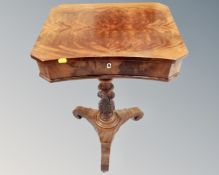 A 19th century continental mahogany sewing table.
