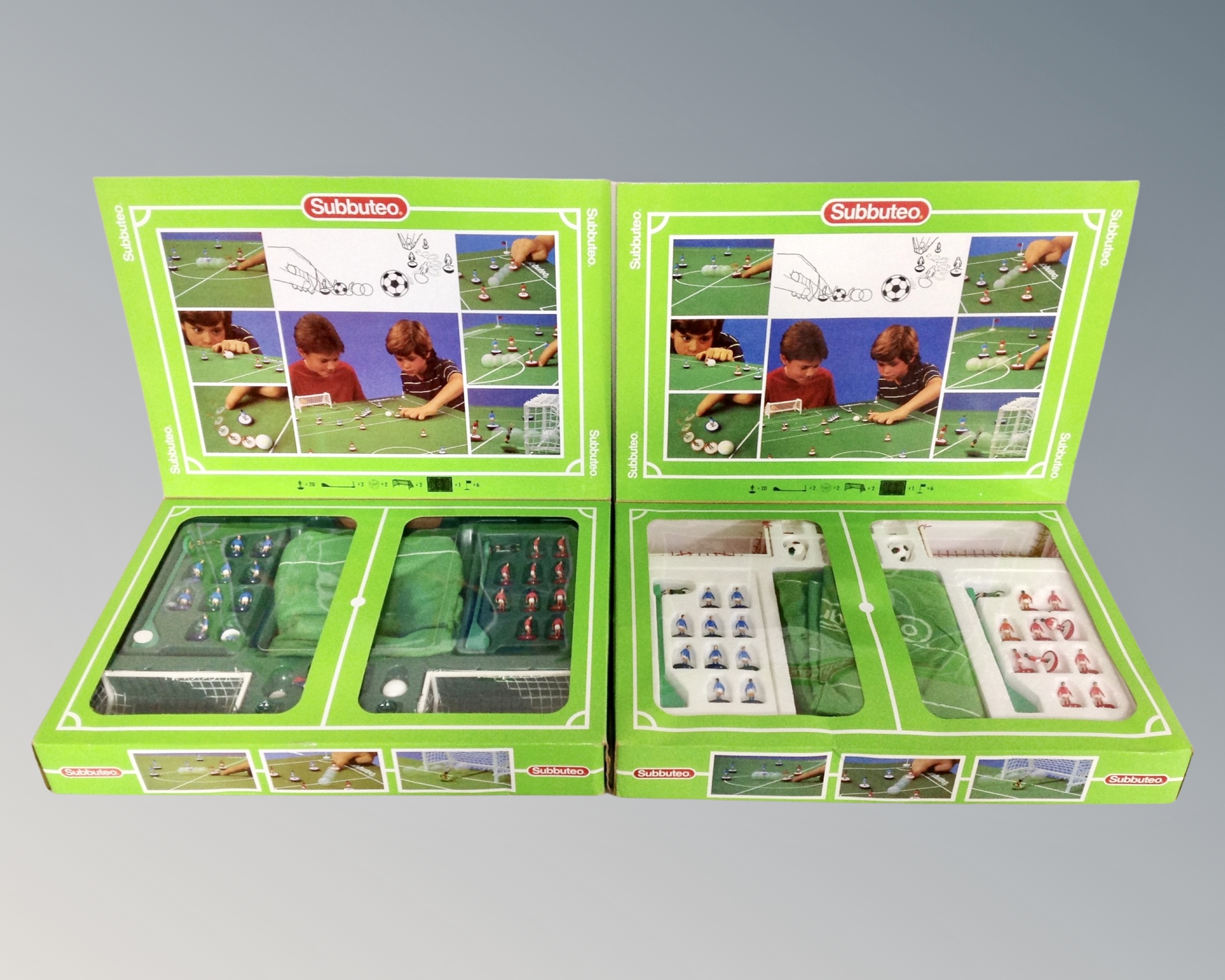 Two Subbuteo football sets