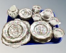 Approximately 25 pieces of Coalport Indian tree patterned tea china.