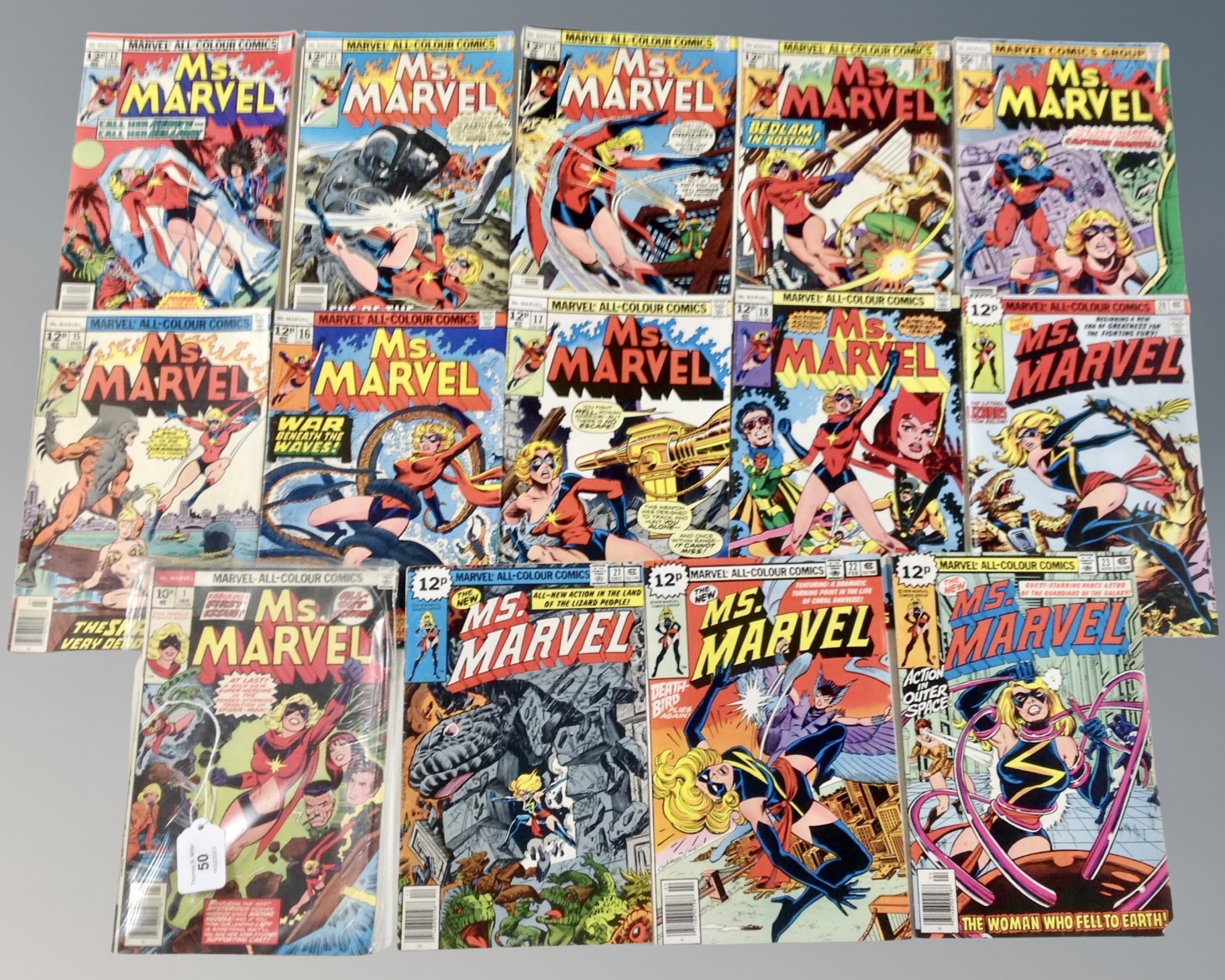 Marvel Comics : Ms Marvel, twenty three issues, 10 - 23 inclusive,