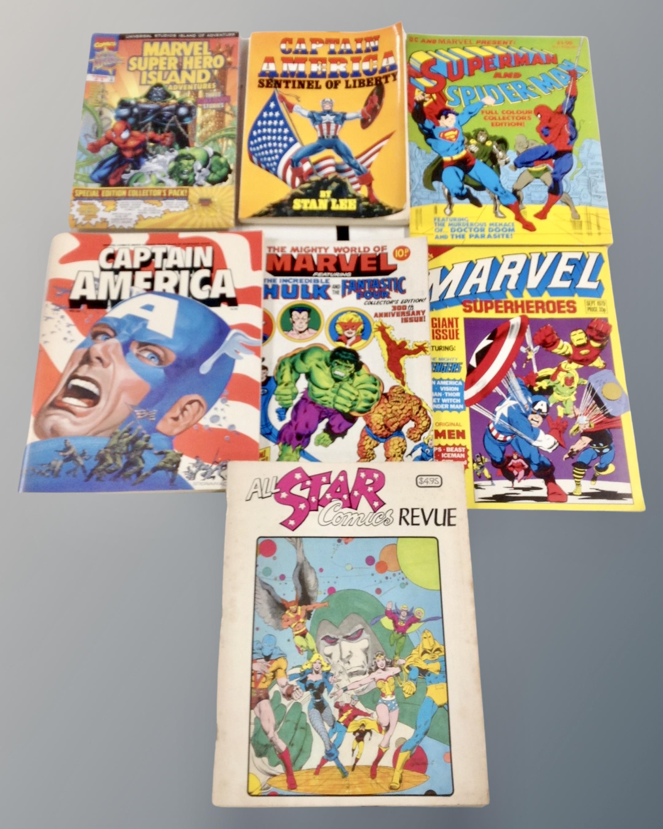 A box containing assorted Marvel and DC pocket books, Marvel digests and over size comics. - Image 2 of 2