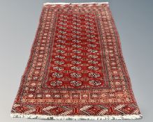 A Tekke rug, Afghanistan, 210cm by 130cm.