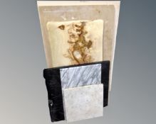 Five pieces of marble,