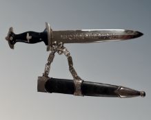 A reproduction German SS dagger.