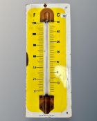 An enamelled thermometer by Burnham, London,