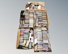Seven boxes of assorted CD's to include compilations
