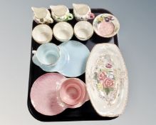 A tray of Maling lustre china including gondola dish, tea for two etc.