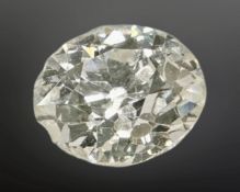 A loose brilliant cut diamond, 6.68 mm diameter, depth approximately 3.85 mm. approximately 0.8ct.