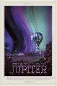 Official NASA reprinted poster Discover the Mighty Auroras of Jupiter,