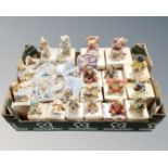 A box of Cherished Teddies ornaments, boxed,