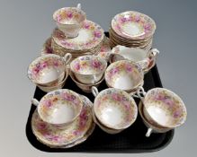 A tray of 40 pieces Royal Albert Serena complete tea china.