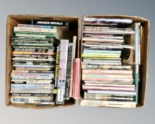 Two boxes of books relating to railways