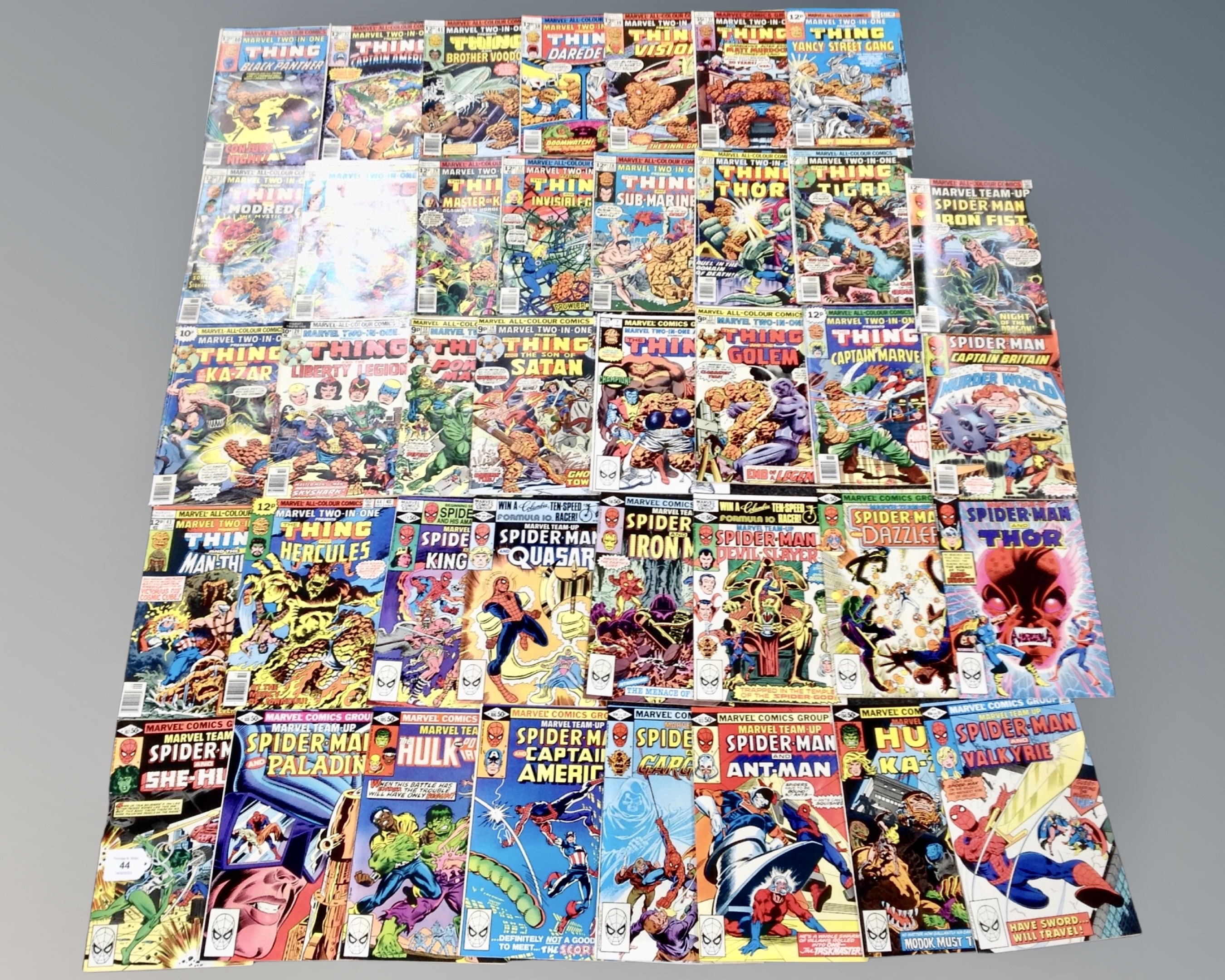 Marvel Comics : Marvel Team-Up, forty seven issues, King Size Team-Up annuals 2,3 & 4,