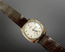 An early 20th century rolled gold Omega Gentleman's wristwatch, the movement numbered 9867103,