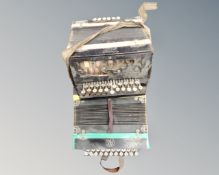 Two vintage accordions including a Triumph Stradella (a/f)