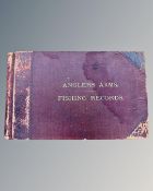 A fishing records ledger, printed by R. Robinson & Co.