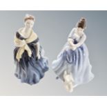 Two Royal Doulton figures, Adrienne HN2304 and Lorraine HN3118.