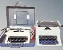 An Imperial 80 typewriter and a further cased typewriter