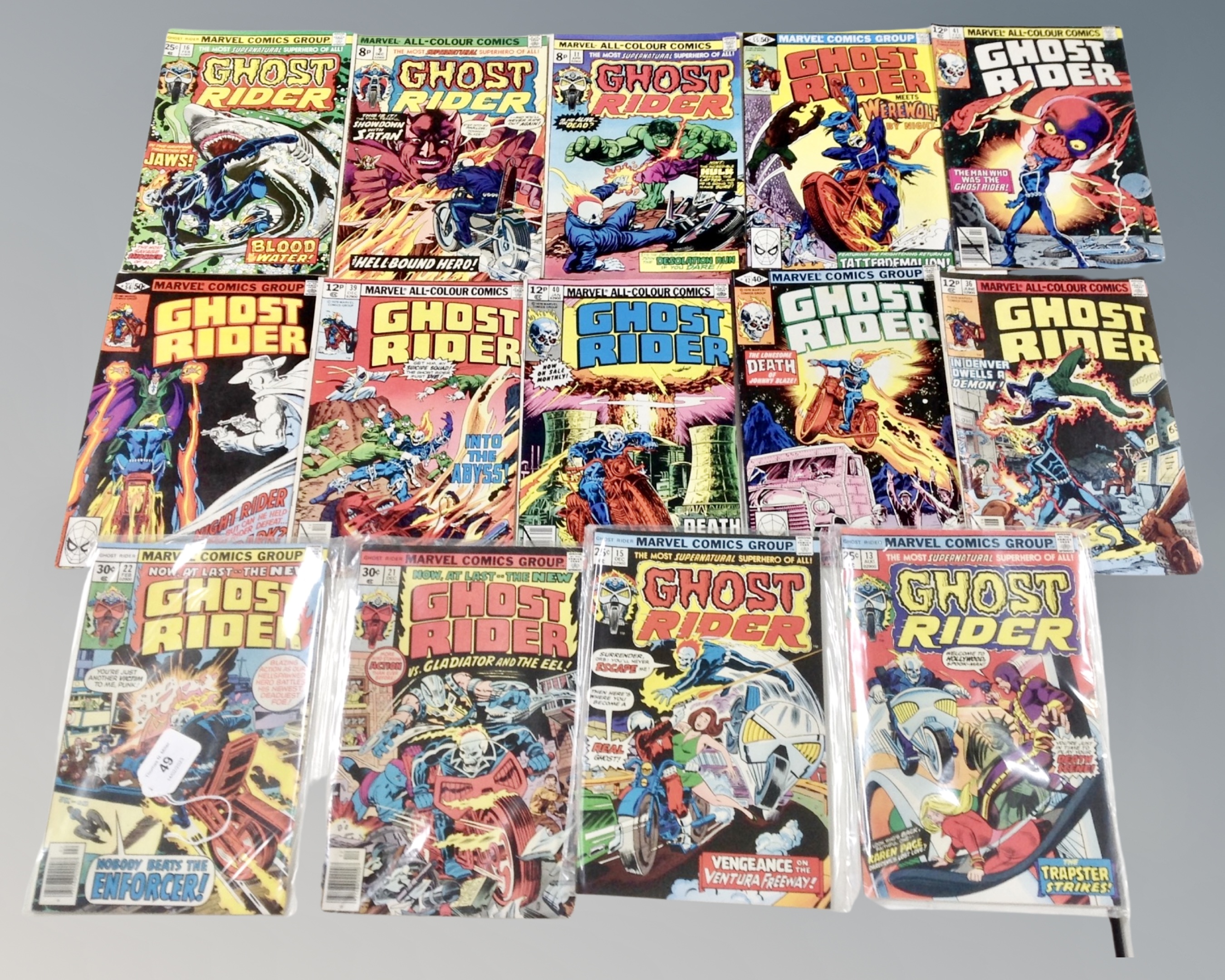 Marvel Comics : The Defenders, thirty two issues, together with forty two issues of Ghost Rider.