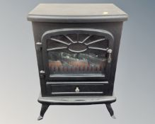 A Focalpoint electric heater in the form of a log fire