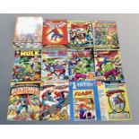 A box containing Marvel Treasury Collector's issues to include 1, 7, 11, 24, 25, 26,