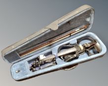 A Cecilio electric violin with lead and bow, in carry case.