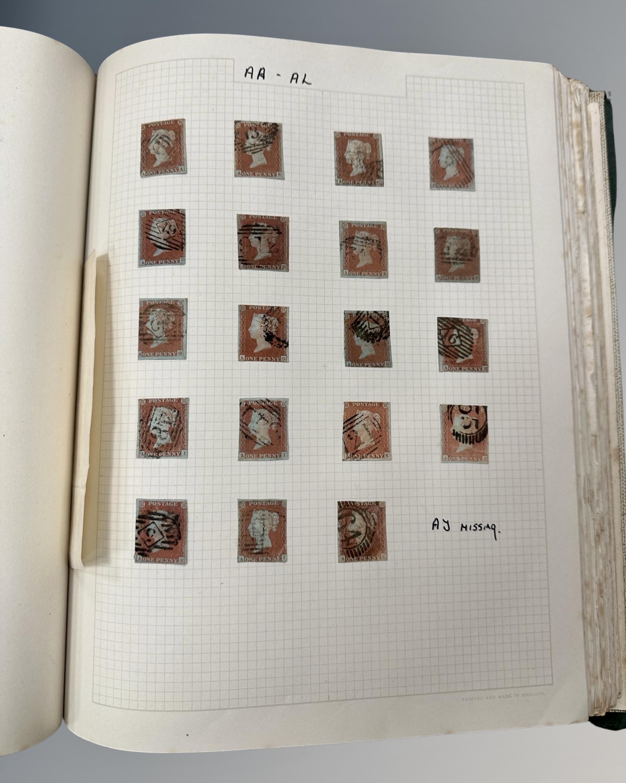 An album of Victorian and later stamps including one penny black and several sheets of penny reds, - Image 3 of 18