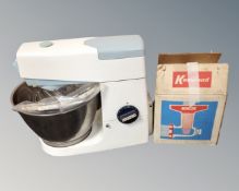 A Kenwood food mixer together with a boxed Kenwood mincer.