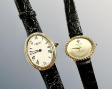 Two lady's gold plated and stainless steel Raymond Weil wristwatches (2)