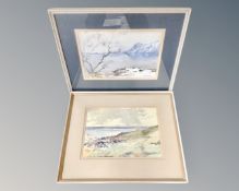 Robert Rule (20th century) : Two watercolour landscapes, each signed,