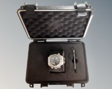 A gent's RGMT 2000 meter stainless steel diving watch in box.