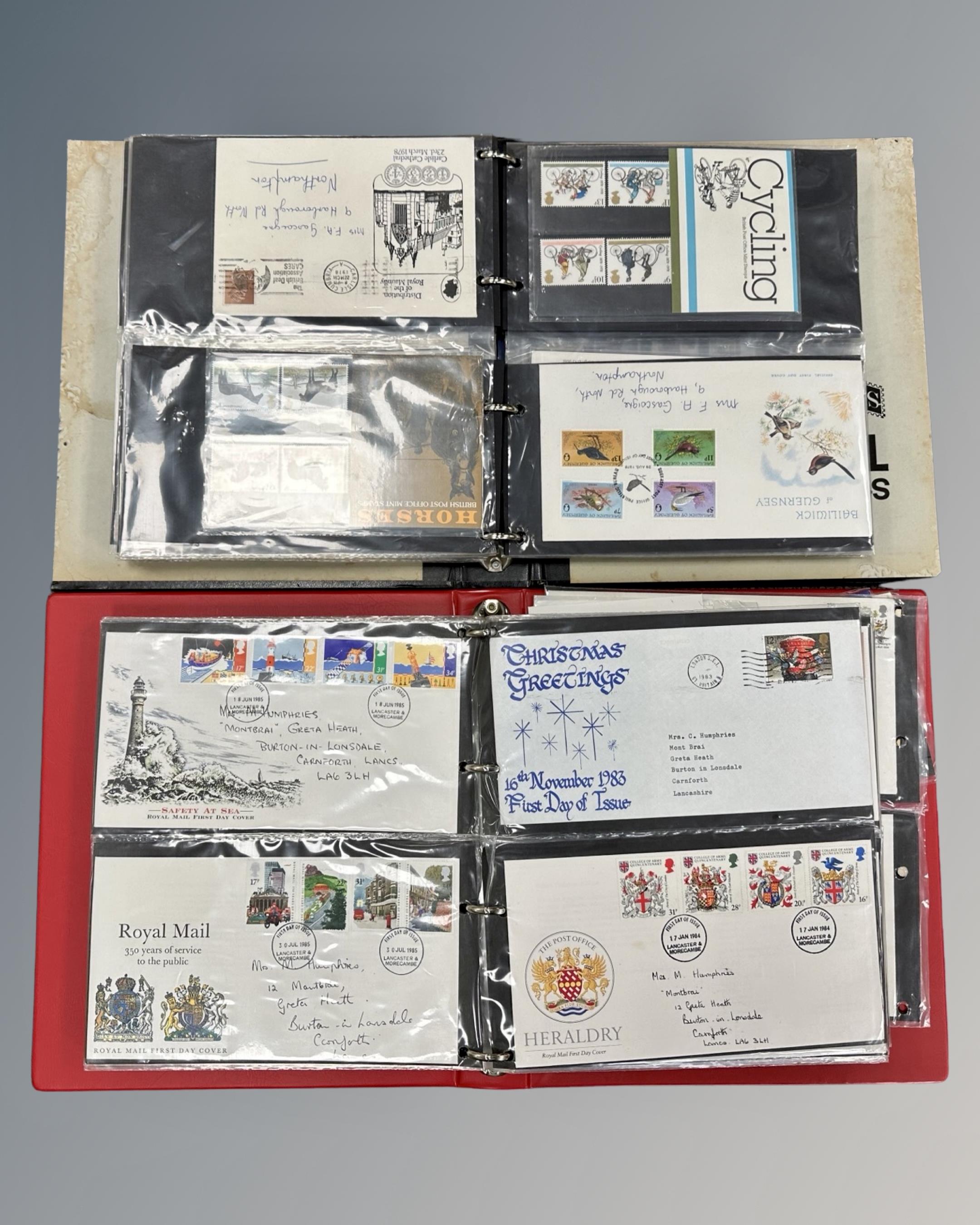 Stamps : Two albums containing a total of 121 First Day covers,