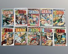Marvel Comics Group : Ka-Zar Lord of The Hidden Jungle, issues #11 to #20 inclusive.