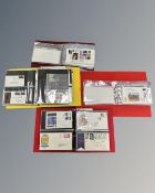 Stamps : Four albums containing over 150 First Day Covers including a large collection of Winston