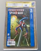 Marvel Comics : Ultimate Spider-Man #23, CGC Signature Series, slabbed and graded 9.