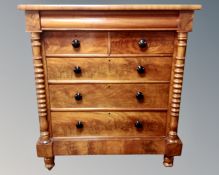 A Victorian mahogany five drawer scotch chest.