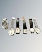 Six Gentleman's wristwatches - Seiko. Sekonda, Laurent Dodane etc.