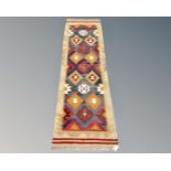 A Maimana Kilim runner, 200cm by 60cm.