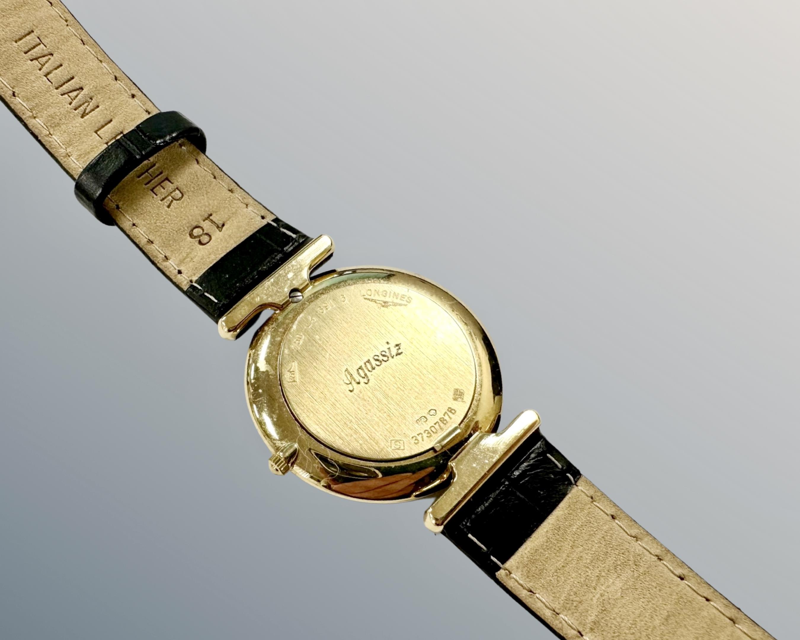 An 18ct yellow gold Gentleman's Longines quartz wristwatch, width 32mm. - Image 3 of 3