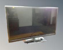 A Panasonic Viera TX-L47ET5B LCD TV, with lead and remote.