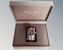 A Mathey-Tissot gent's automatic wristwatch with 'Pepsi' bezel, in box.