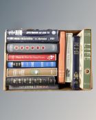 A box of Folio Society volumes including Agatha Christie, Admiral Lord Cochrane,