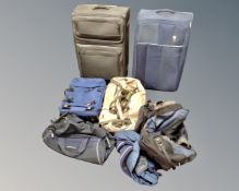 A quantity of luggage cases including Antler etc.