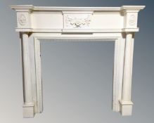 A painted Georgian style fire surround.
