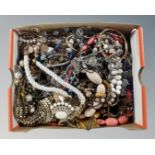 A box of costume jewellery.