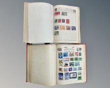 A Stanley Gibbons Swiftsure Expanding Stamp Album containing a collection of world stamps,