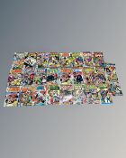 A tray of 50 Marvel comics dating from the 1970s and later including Shogun Warriors, The Human Fly,